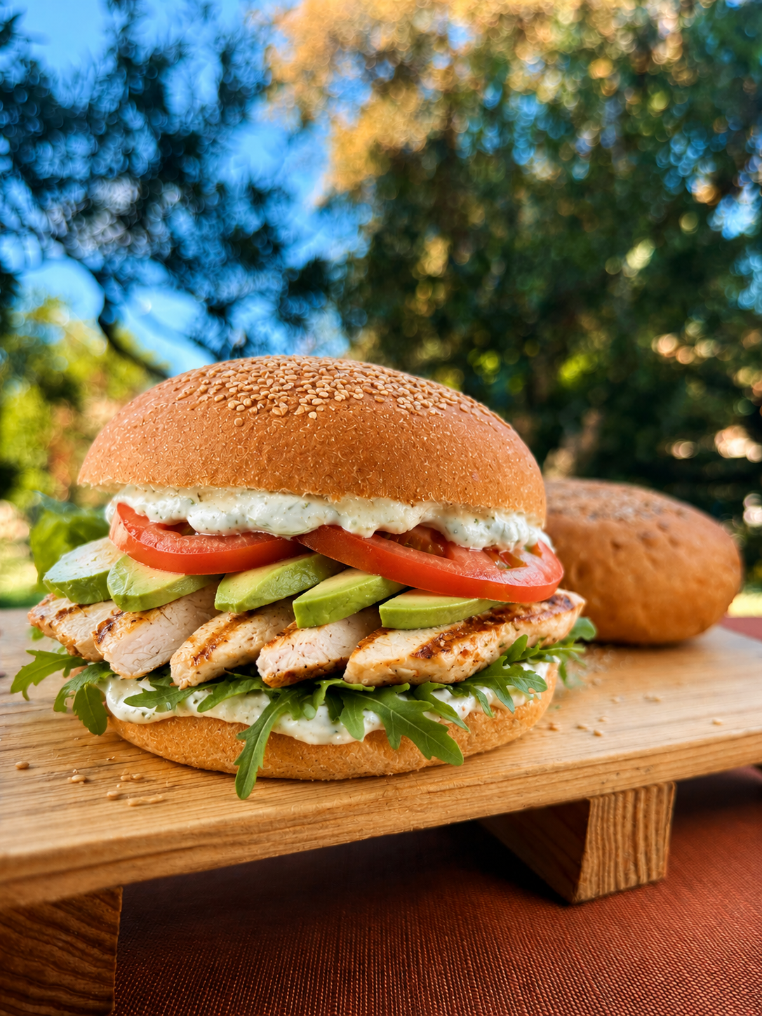 Burger di Pollo Grigliato, Avocado e Salsa al Lime - Linea Bella Vita