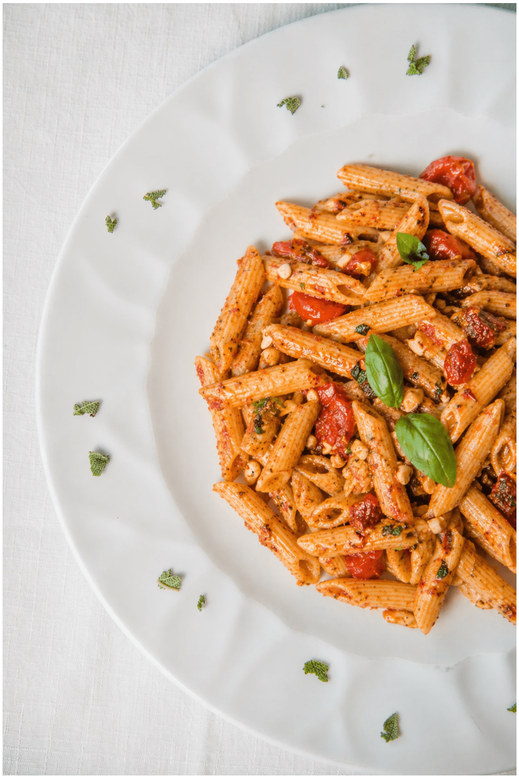 Penne low-carb con pesto alla trapanese - Linea Bella Vita