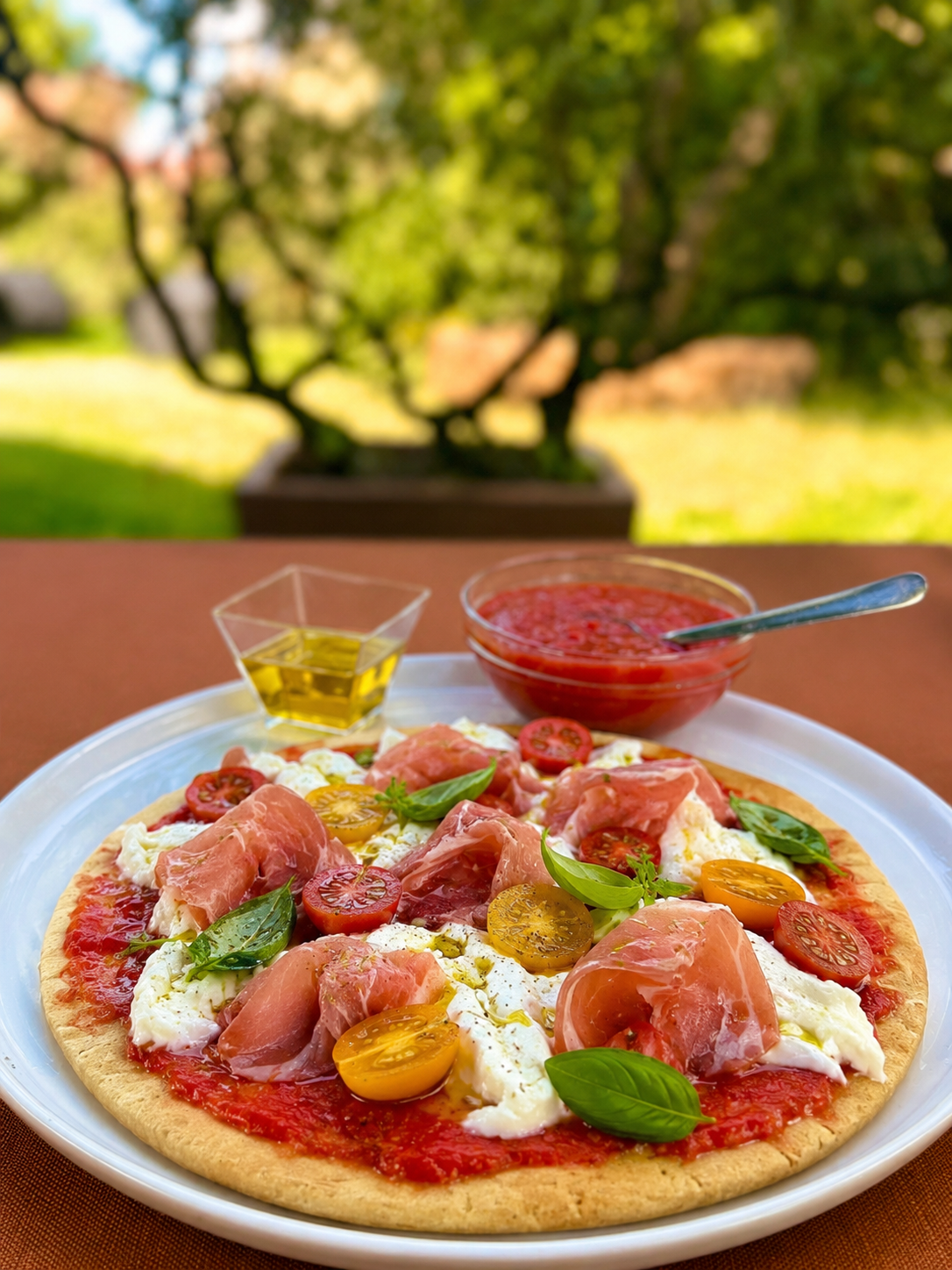 Pizza BellaVita con Stracciatella, Crudo e Pomodorini - Linea Bella Vita