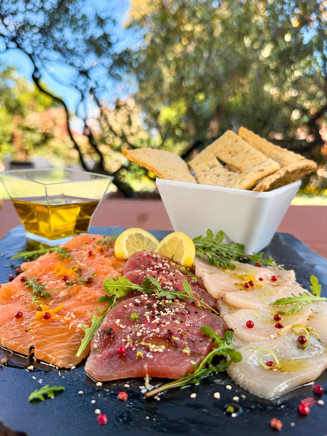 Tris di Carpacci di Mare con Ciaccini al Rosmarino BellaVita - Linea Bella Vita