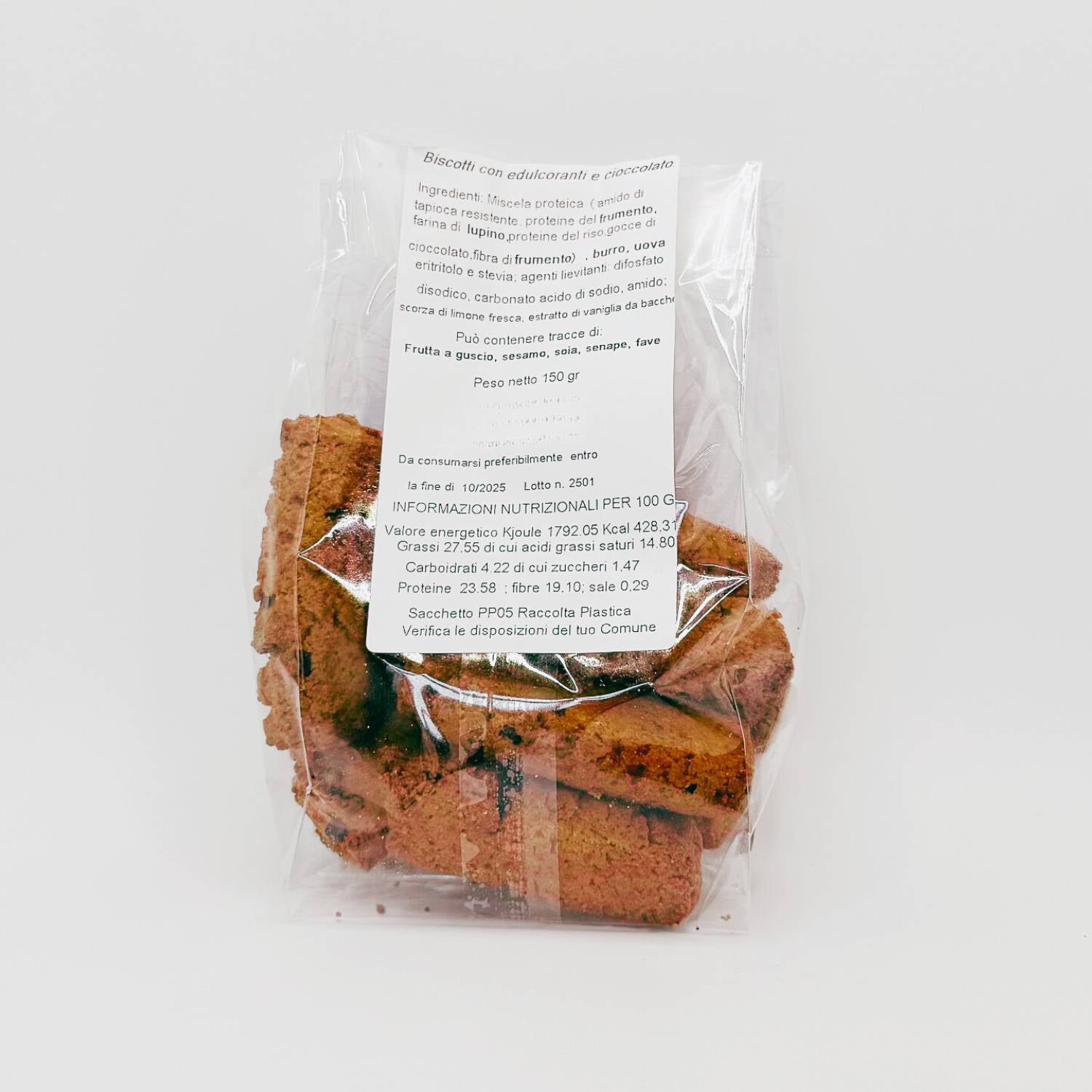 Biscotti Rustici con Gocce di Cioccolato - Low Carb