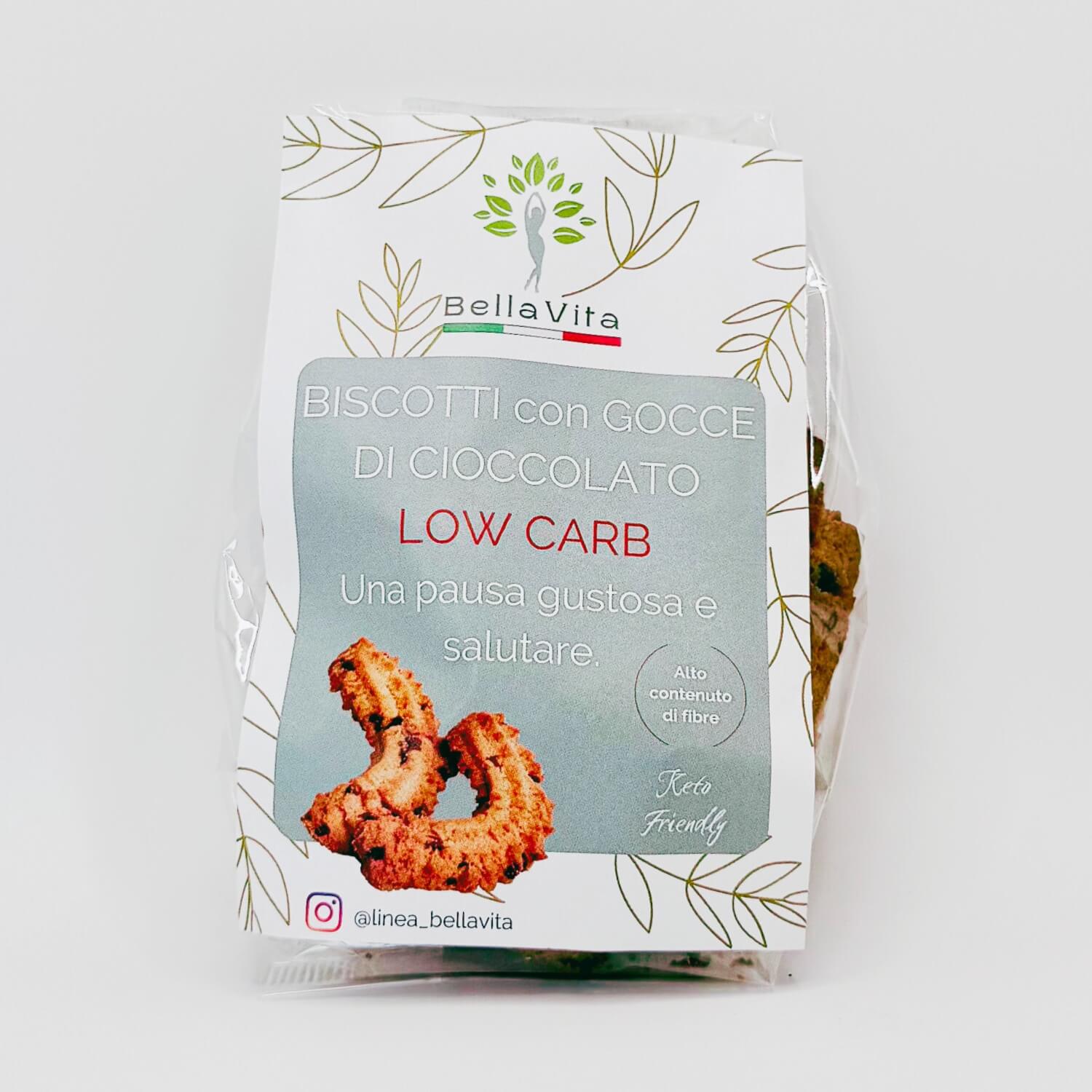 Biscotti Rustici con Gocce di Cioccolato - Low Carb - Linea Bella Vita