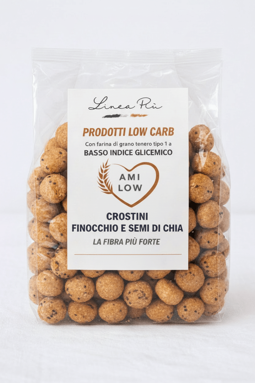 Crostini al finocchio e semi di chia (150g) ami low - Linea Bella Vita